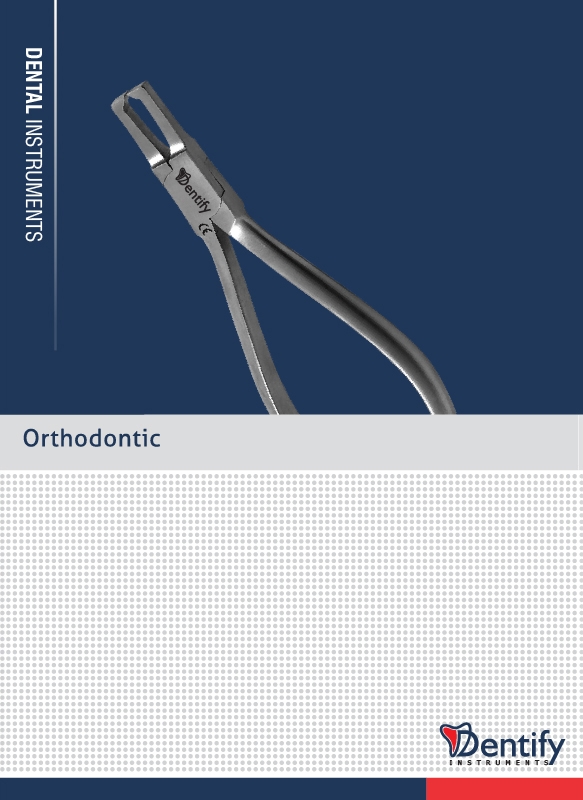 Orthodontic surgical tool made of stainless steel, with a grey color